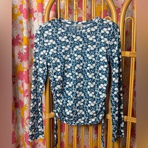 Like new Good Luck Gem Floral Long-Sleeve Top SZ L